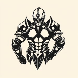 Negative Space Armor Tattoo