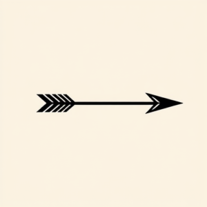 Negative Space Arrow Tattoo