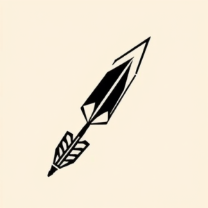 Negative Space Arrowhead Tattoo