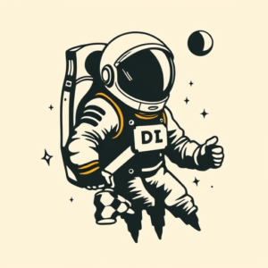 Negative Space Astronaut Tattoo