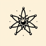 Negative Space Atomic Tattoo