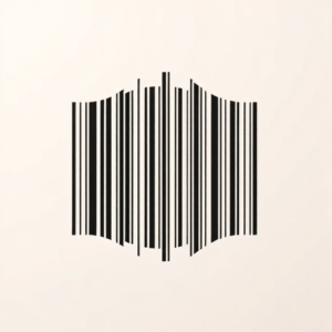 Negative Space Barcode Tattoo