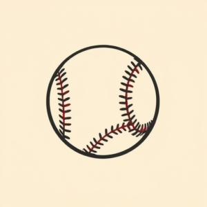Negative Space Baseball Tattoo