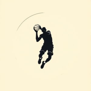 Negative Space Basketball Tattoo