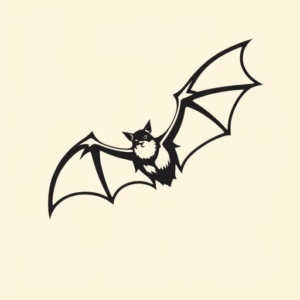 Negative Space Bat Tattoo