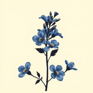 Negative Space Bluebonnet Tattoo