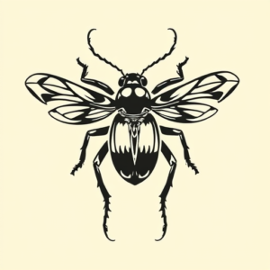 Negative Space Bug Tattoo