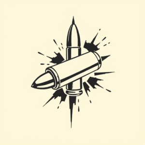 Negative Space Bullet Tattoo