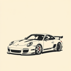 Negative Space Car Tattoo
