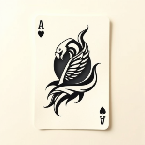 Negative Space Card Tattoo