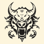 Negative Space Cerberus Tattoo