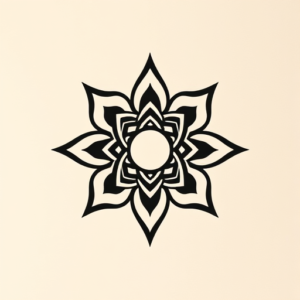 Negative Space Chakra Tattoo