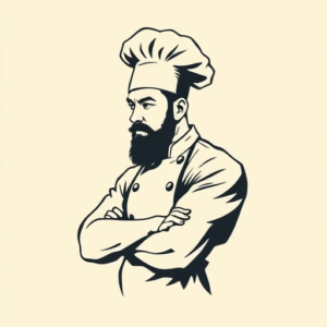 Negative Space Chef Tattoo