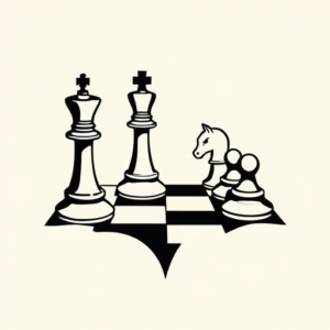 Negative Space Chess Tattoo