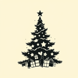 Negative Space Christmas Tattoo