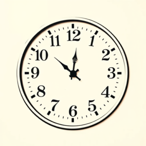 Negative Space Clock Tattoo