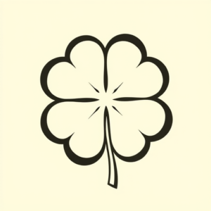 Negative Space Clover Tattoo