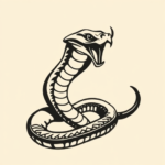 Negative Space Cobra Tattoo