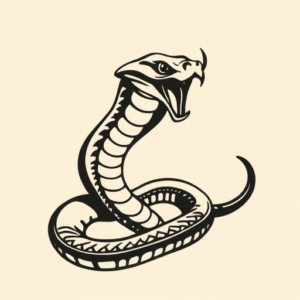 Negative Space Cobra Tattoo