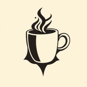 Negative Space Coffee Tattoo