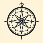 Negative Space Compass Tattoo