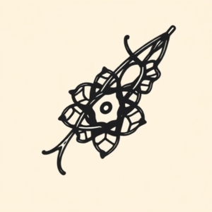 Negative Space Crochet Tattoo