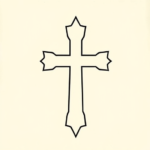 Negative Space Cross Tattoo