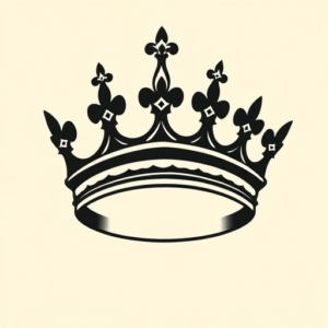 Negative Space Crown Tattoo