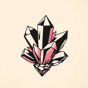 Negative Space Crystal Tattoo