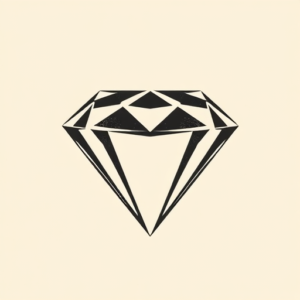 Negative Space Diamond Tattoo