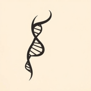 Negative Space Dna Tattoo
