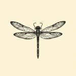Negative Space Dragonfly Tattoo