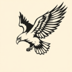 Negative Space Eagle Tattoo