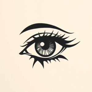 Negative Space Eye Tattoo