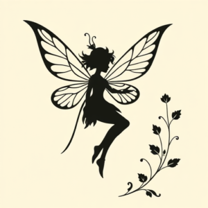 Negative Space Fairy Tattoo