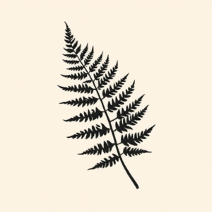 Negative Space Fern Tattoo
