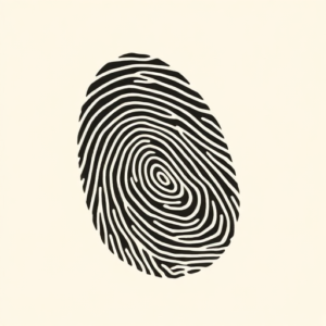 Negative Space Fingerprint Tattoo