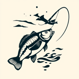 Negative Space Fishing Tattoo