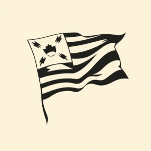 Negative Space Flag Tattoo