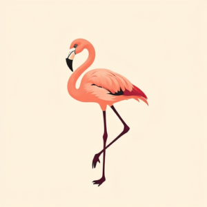 Negative Space Flamingo Tattoo