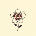 Negative Space Flower Tattoo