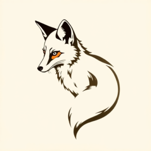 Negative Space Fox Tattoo