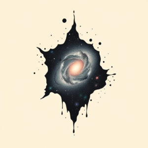 Negative Space Galaxy Tattoo
