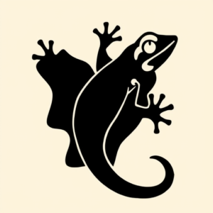 Negative Space Gecko Tattoo
