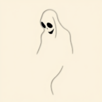 Negative Space Ghost Tattoo