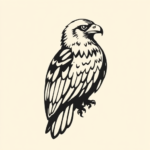 Negative Space Hawk Tattoo