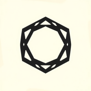 Negative Space Hexagon Tattoo