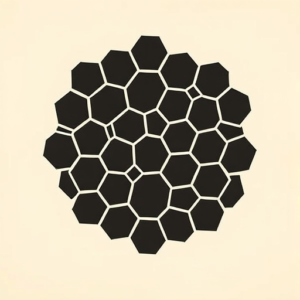 Negative Space Honeycomb Tattoo