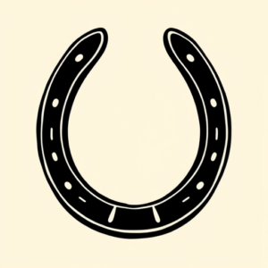 Negative Space Horseshoe Tattoo