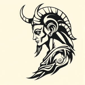 Negative Space Horus Tattoo